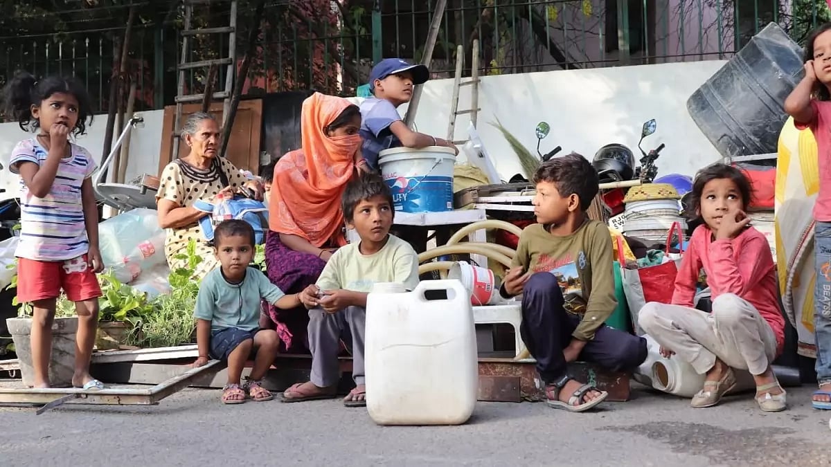 In June, an eviction drive took place at Priyanka Gandhi Maidan, Delhi. Photo shared by All India Ce