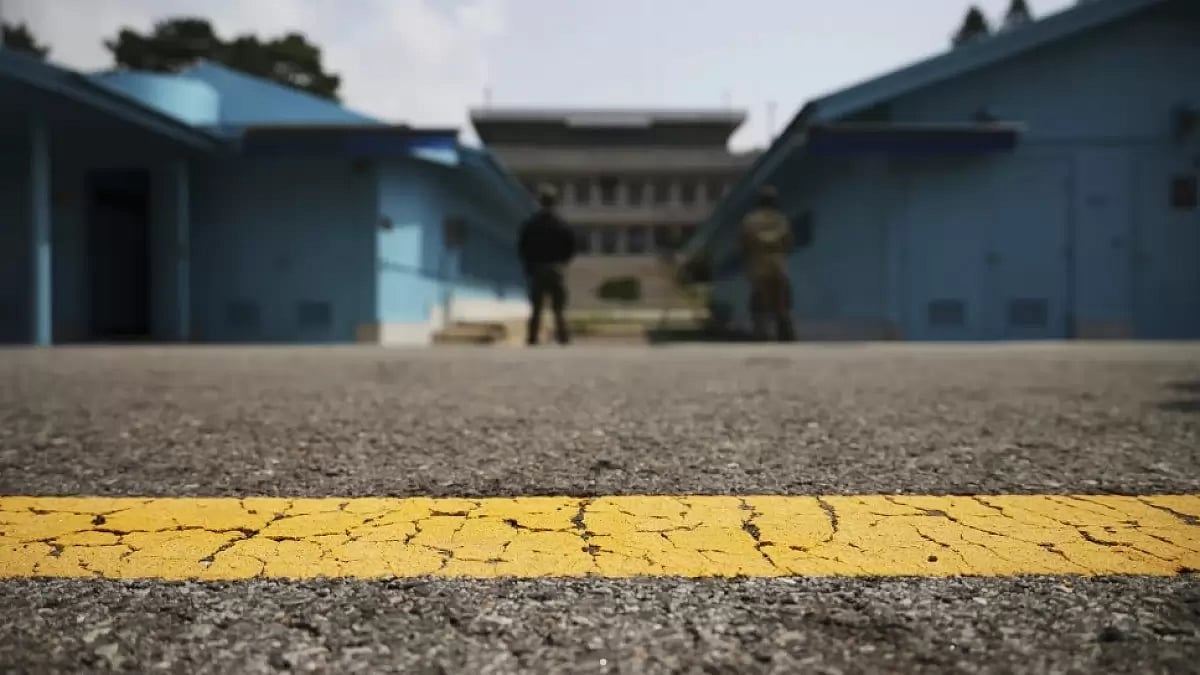 The truce village of Panmunjom inside the demilitarized zone (DMZ) separating the two Koreas.