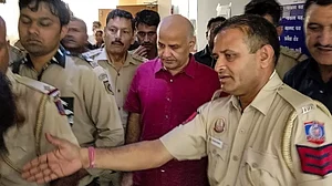 Manish Sisodia at Rouse Avenue Court