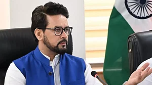 File Photo : Anurag Thakur in an interview with PTI