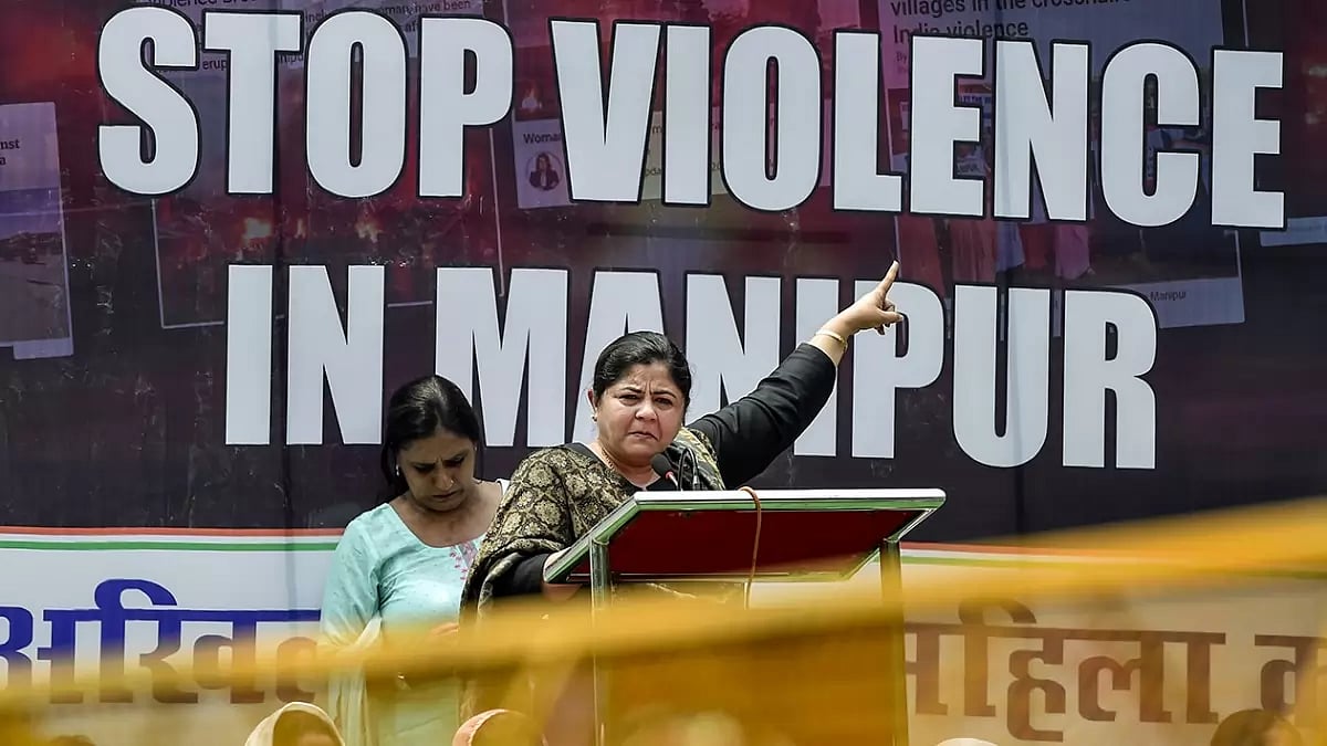 Protest over Manipur violence
