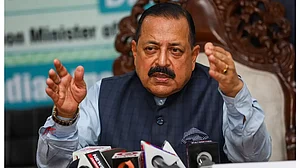 Jitendra Singh addresses press