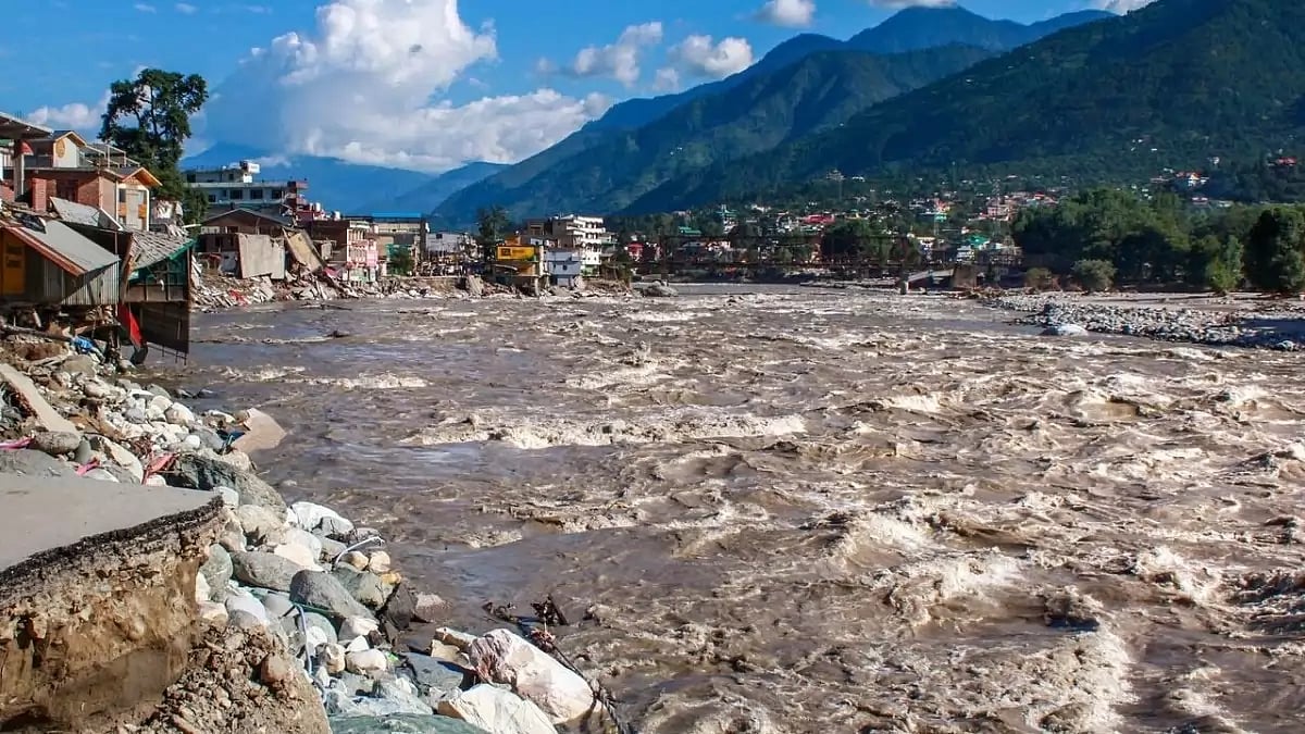Cloudburst-triggered flash flood in Himachal Pradesh