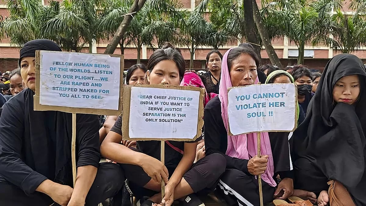 Zo-Kuki women protest in Manipur