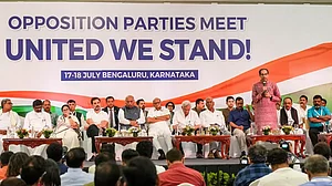 Members of the Opposition INDIA alliance
