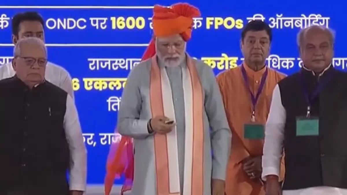PM Narendra Modi inaugurates development projects in Rajasthan's Sikar today