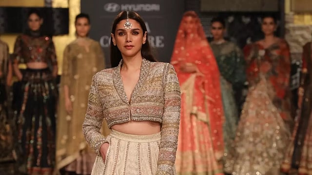 Aditi Rao Hydari Stuns In An Ivory Ensemble As She Turns Showstopper For Ritu Kumar At ICW 2023
