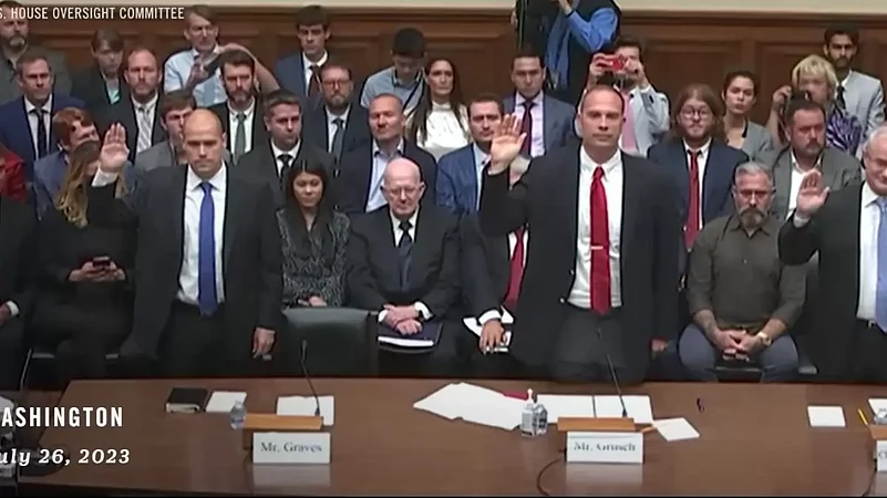 David Grusch takes oath before UFO hearing