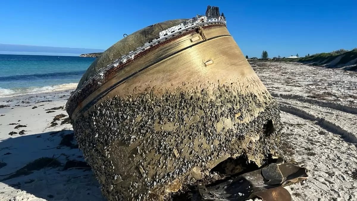 A mysterious object that washed up on an Australian beach has been identified as debris from an Indi
