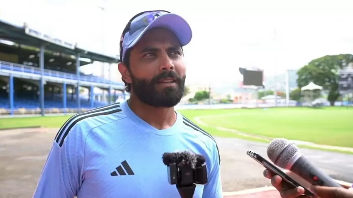 Ravindra Jadeja speaking to reporters ahead of 3rd ODI vs West Indies