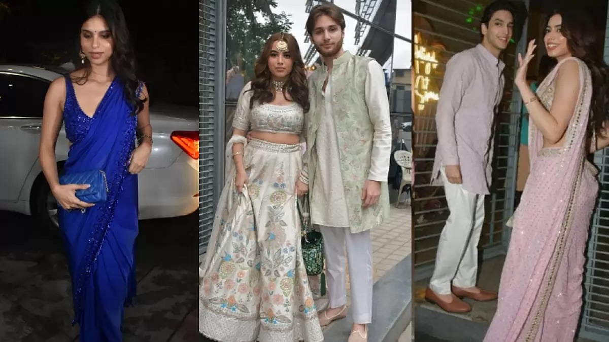 Suhana Khan and Khushi Kapoor at Aaliyah Kashyap's engagement party