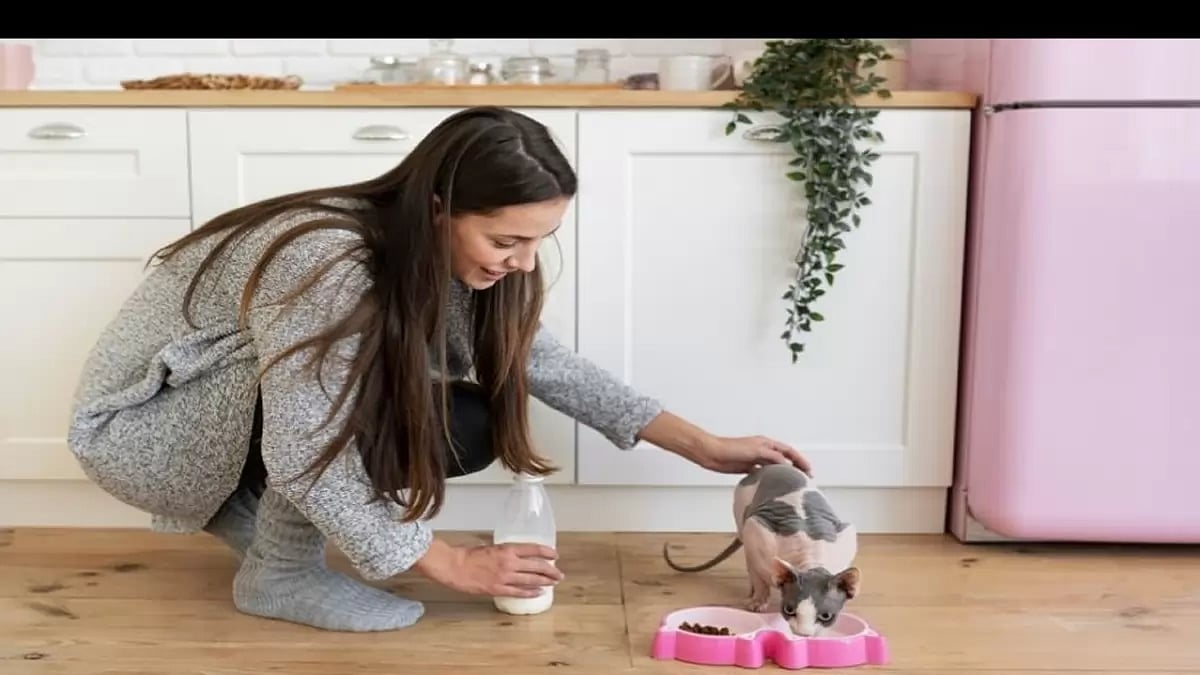  A woman with her pet