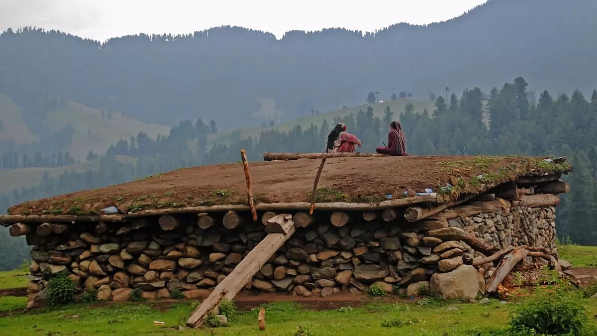 A hut of the Gujjar-Bakerwal community in Jammu and Kashmir.