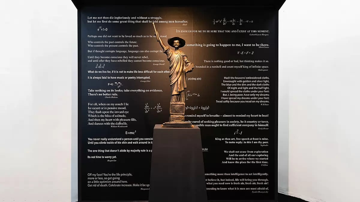 A Temple for Outcastes: English, The Dalit Devi, from ‘Look Outside This House’ by Sudarshan Shetty at Serendipity Arts Festival 2019.