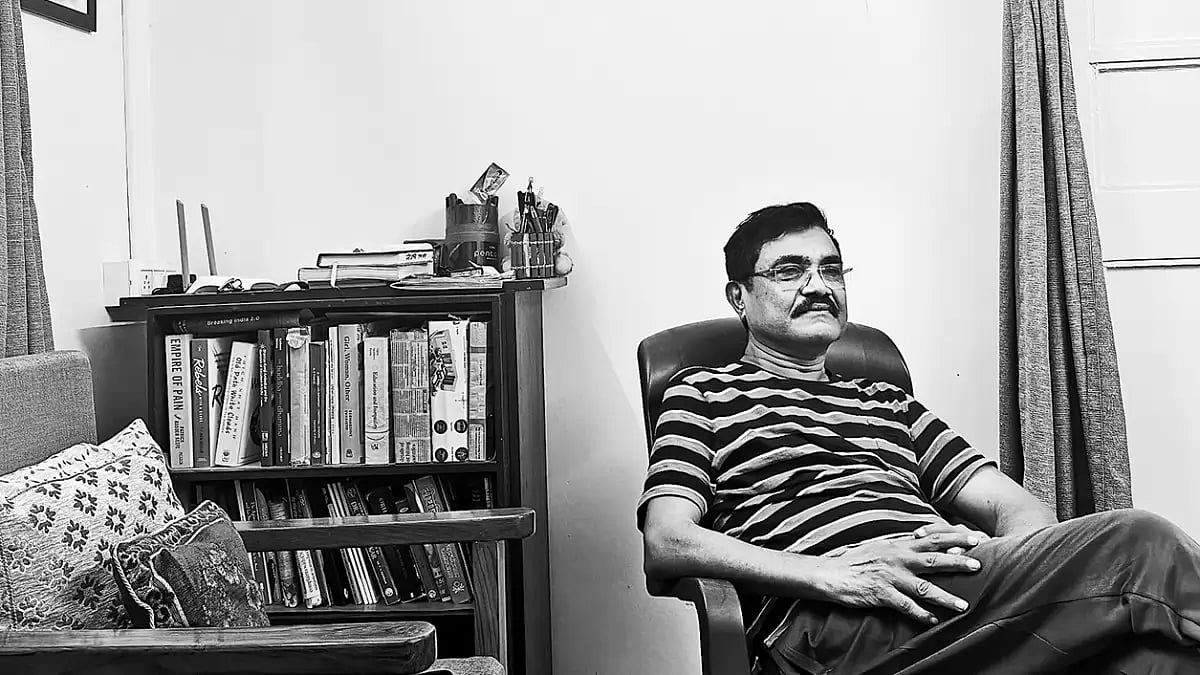 A free man: Anand Teltumbde at Rajgruha, his residence in Dadar, Mumbai