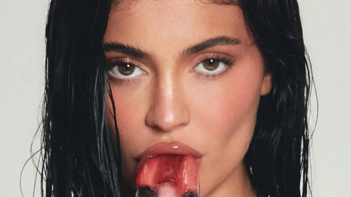 Kylie Jenner for her promotional shoot of Gloss Drip