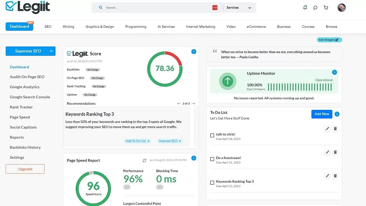Get More Stuff Done Dashboard