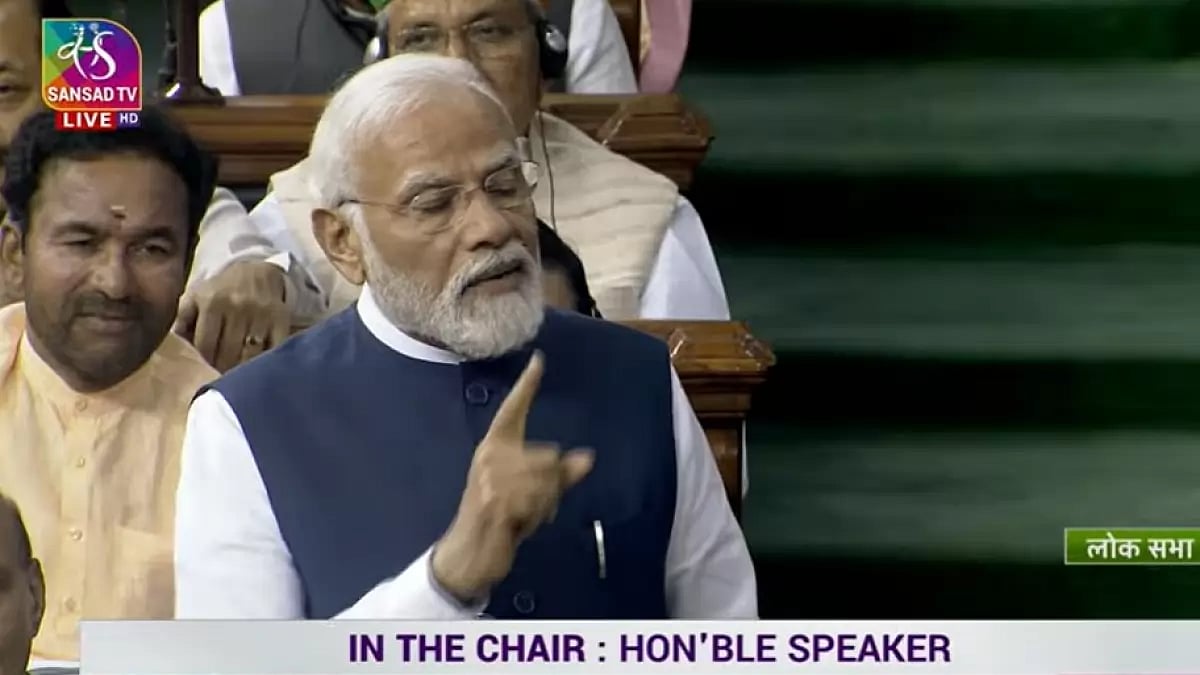 PM Modi replies to no-confidence motion in Lok Sabha.