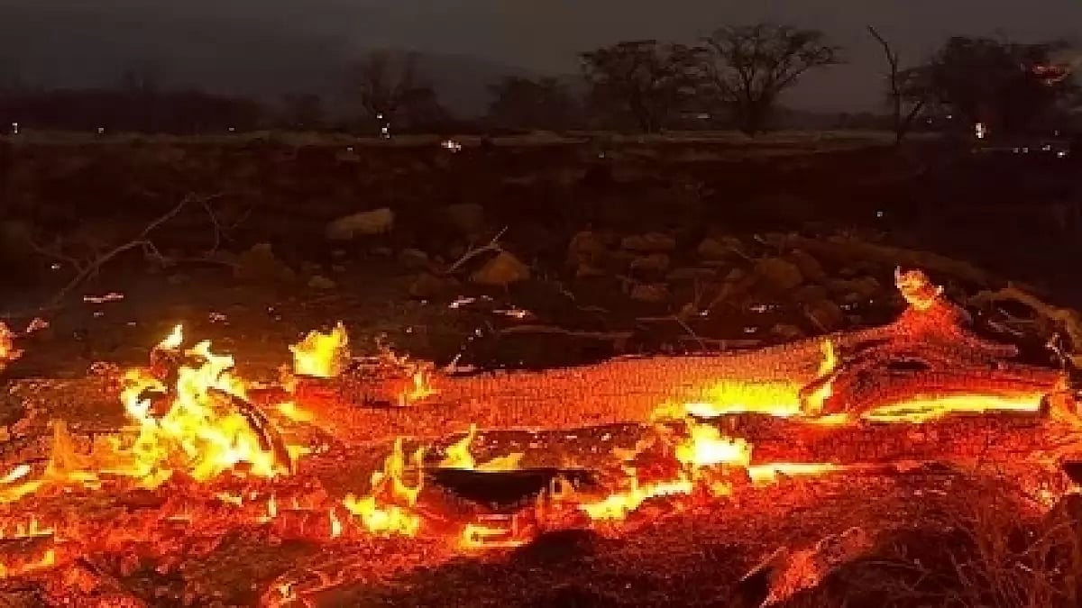 Wildfire raging across Hawaii's Lahaina town