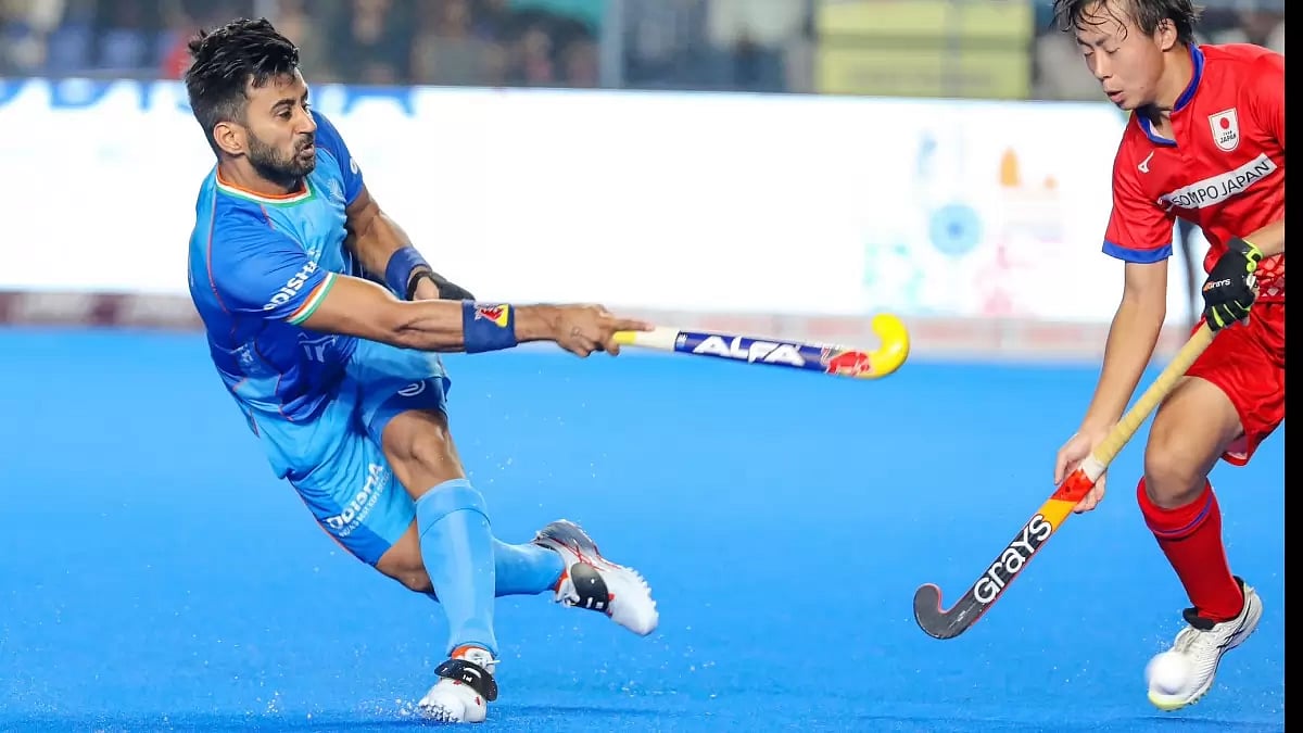 Manpreet Singh during the semis against Japan