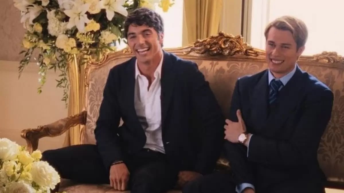 Alex and Henry in the movie “Red, White & Royal Blue”