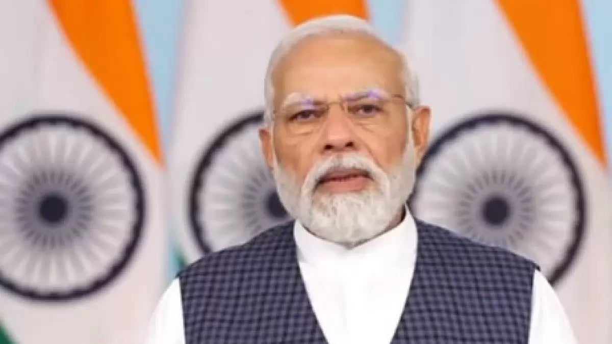 PM Modi speaking at the G20 Anti-Corruption Ministerial Meet via video conferencing