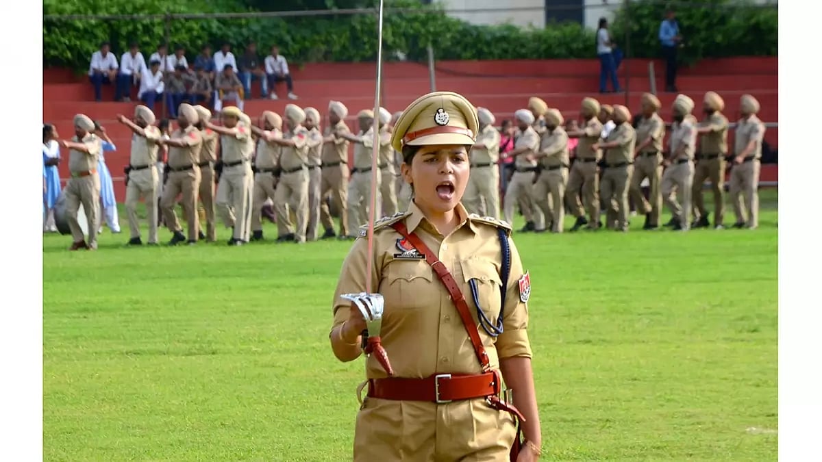 Punjab police rehearse ahead of I-Day in Punjab