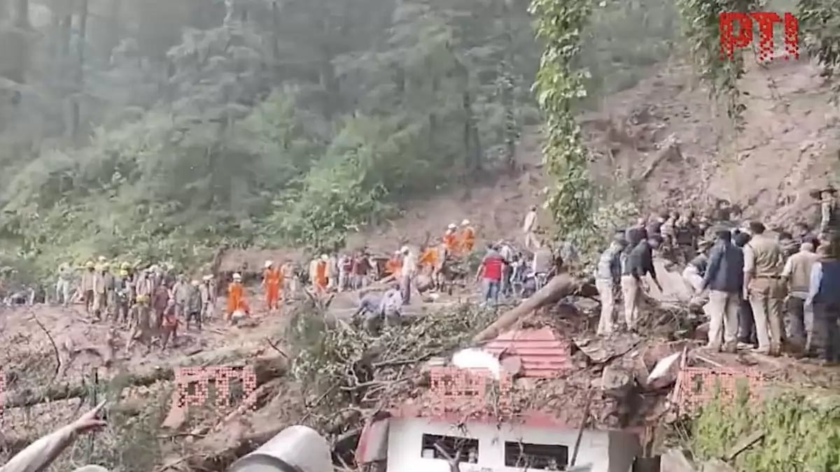 Debris From The Shiv Mandir, Shimla