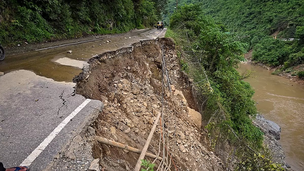 Landslide in Himachal Pradesh