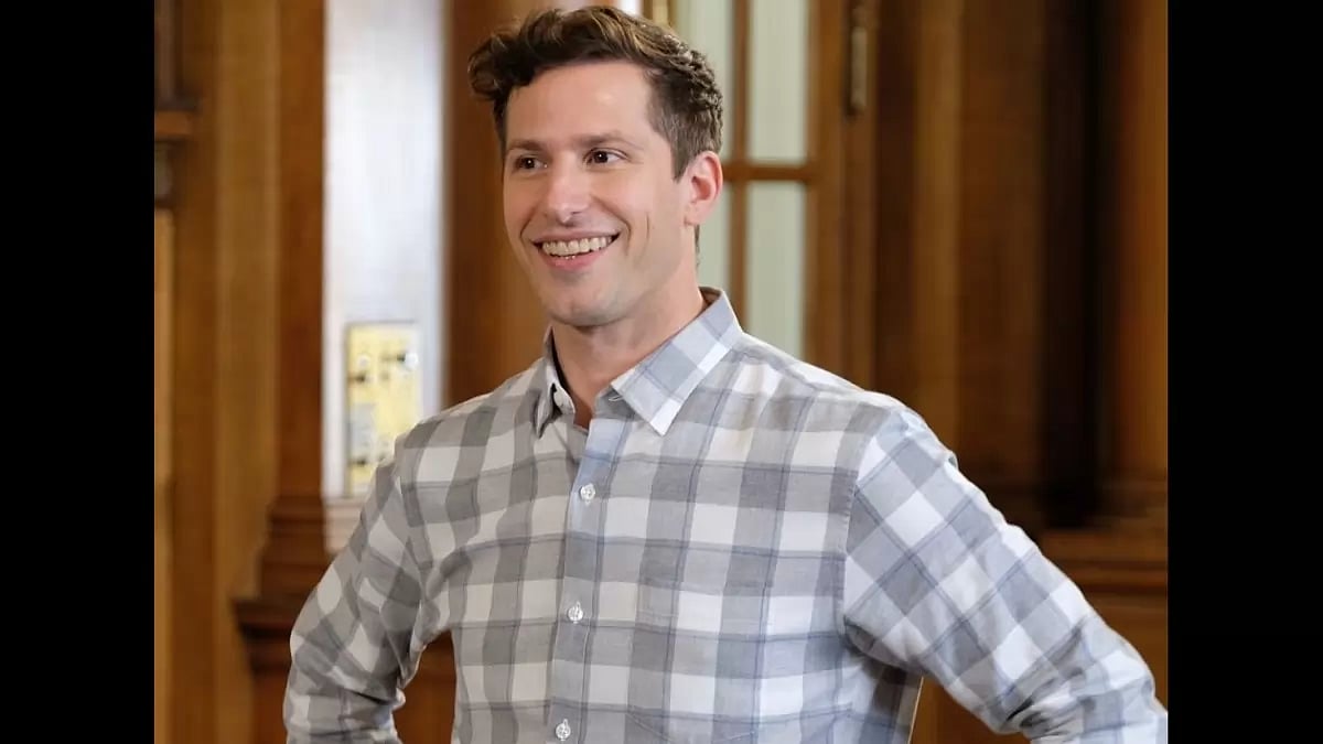 Andy Samberg as Detective Jake Peralta in a still from 
