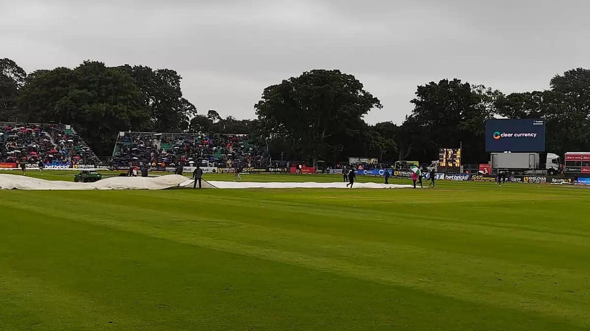 Rain stops play in Malahide on Friday. India won by two runs on DLS.   