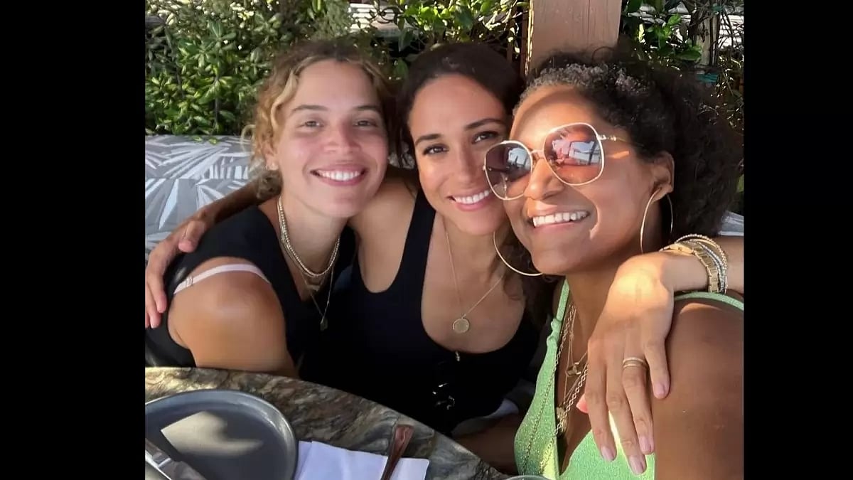 Meghan Markle, the Duchess of Sussex spotted celebrating her birthday with two friends