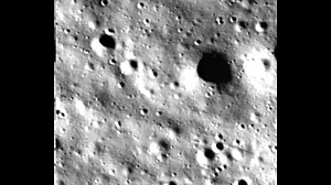 ISRO releases first image of Moon received from Chandrayaan-3's Vikram lander.