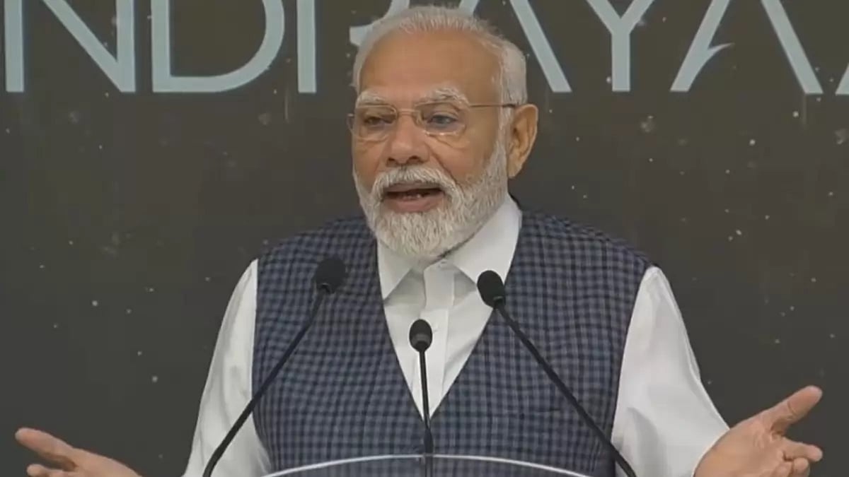 Prime Minister Narendra Modi met ISRO scientists in Bengaluru.