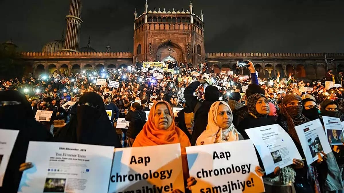 A candle light march in protest against the attack on Jamia students, CAA and NRC.