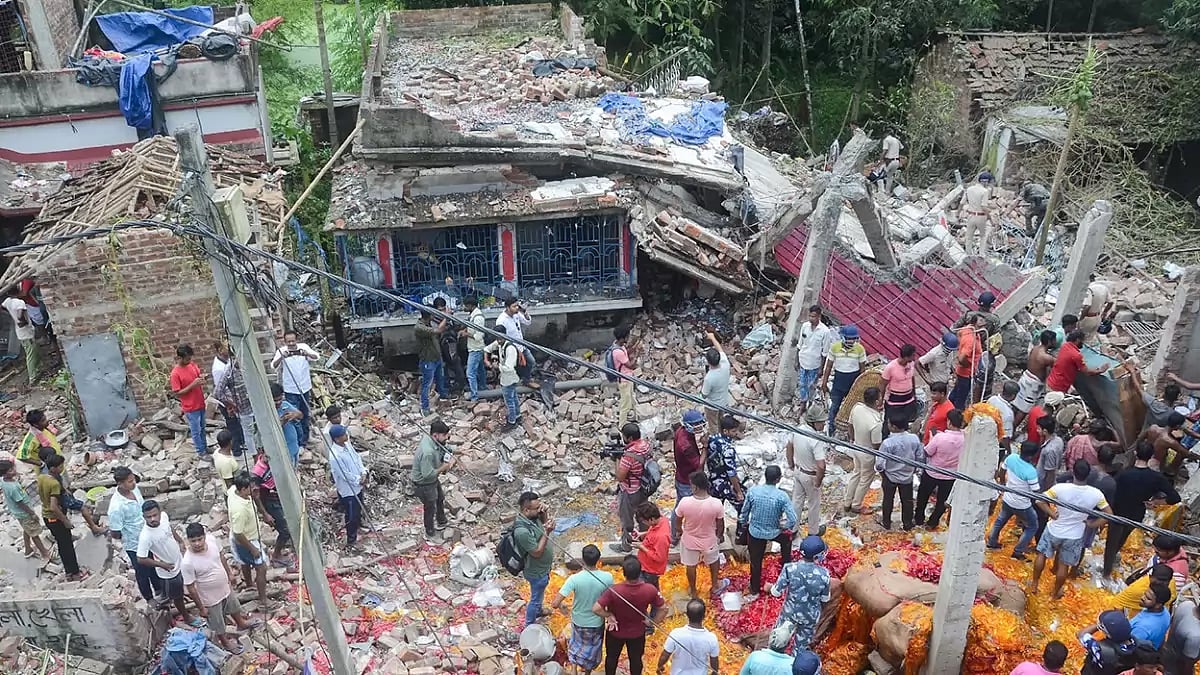 Blast at firecracker factory in North 24 Parganas