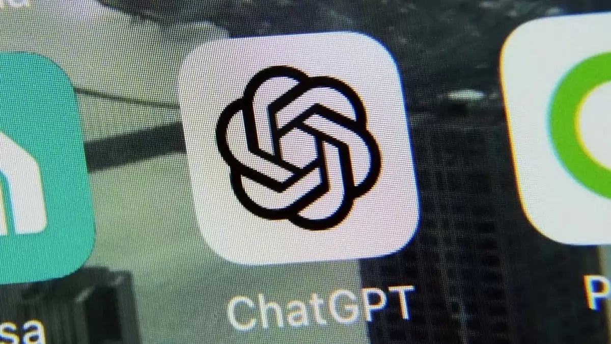 The ChatGPT app is displayed on an iPhone in New York, May 18, 2023.