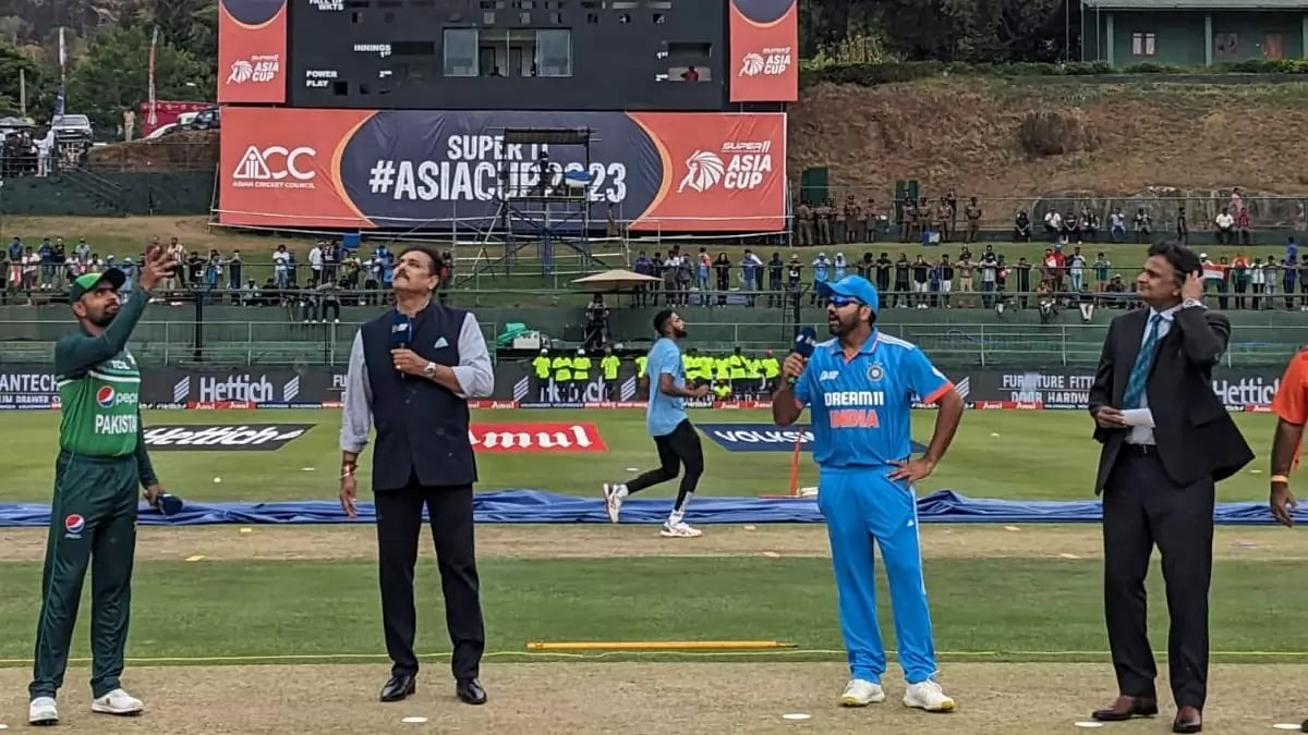 India are batting first despite the overcast conditions