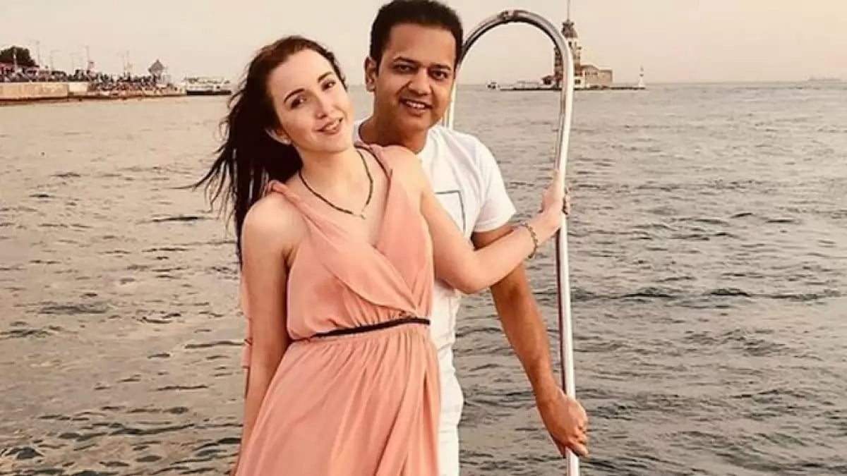 Rahul Mahajan with Natalya Ilina