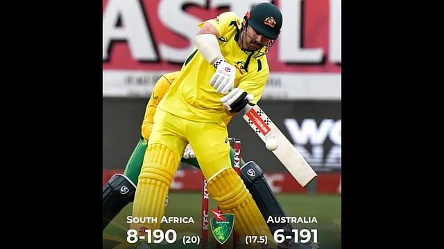 Australia Clinches T20I Series 3-0 With 5-Wicket Win Over South Africa