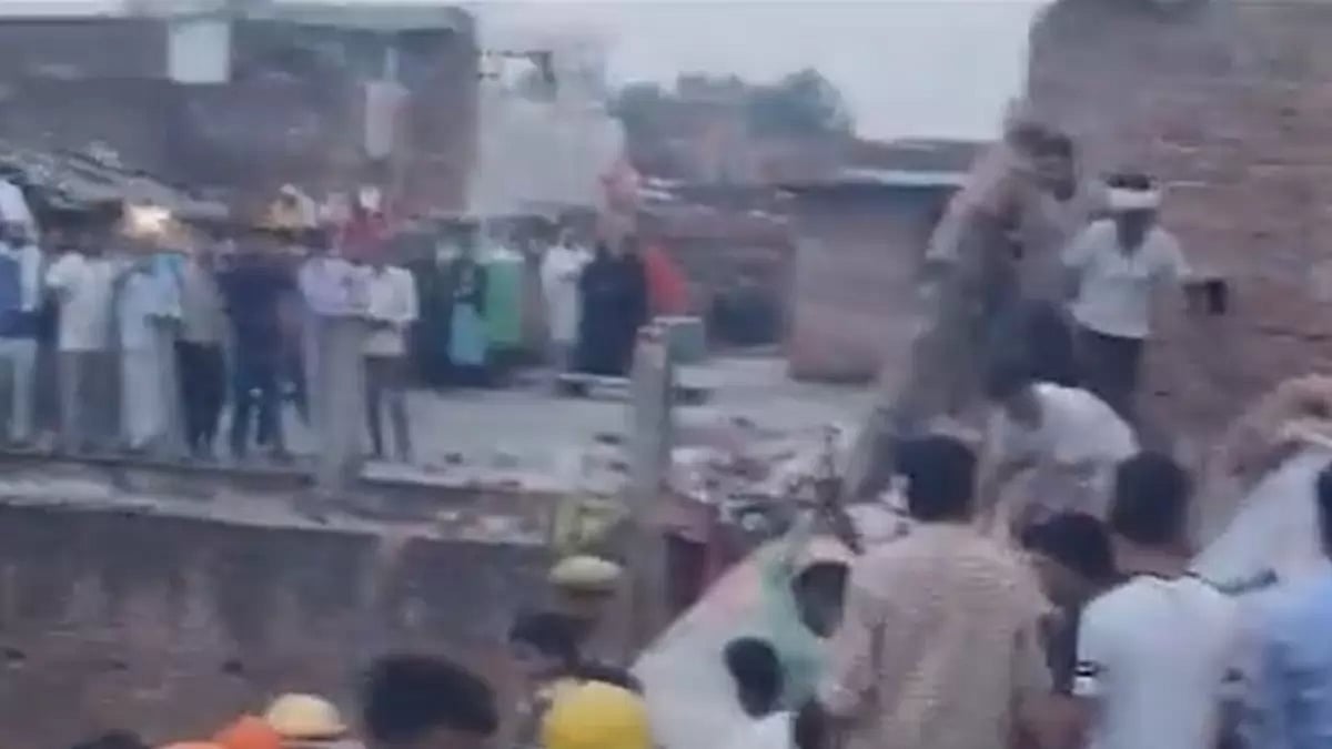 A building collapses in Barabanki, Uttar Pradesh