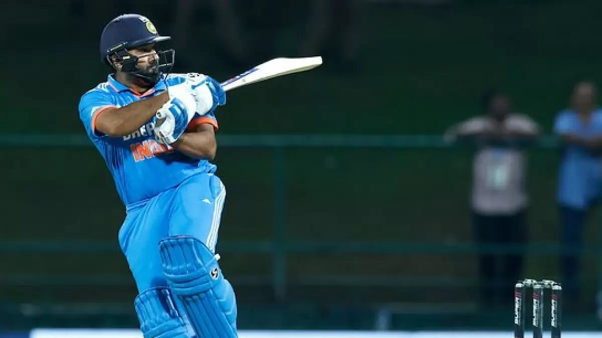 Rohit Sharma on his way to 74 not out