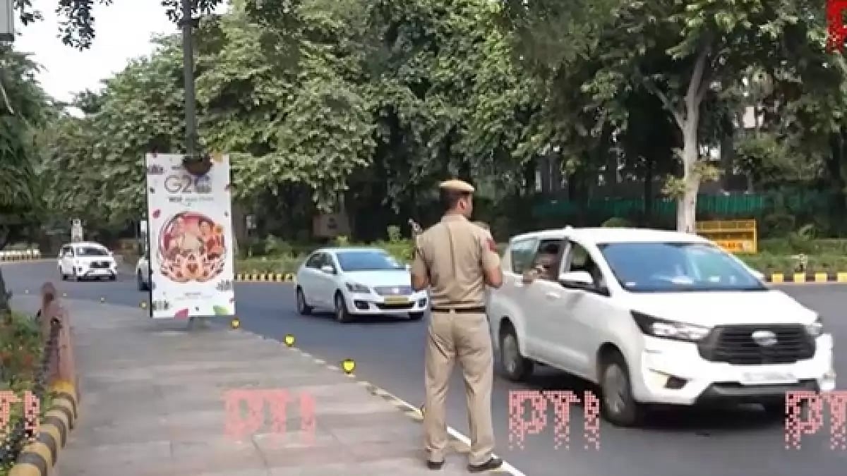 Carcade rehearsal in New Delhi ahead of G20 Summit