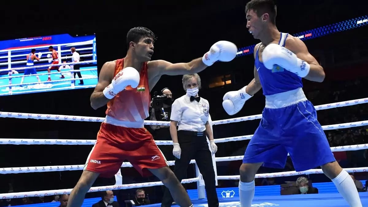 File picture of Akash Kumar (in red)