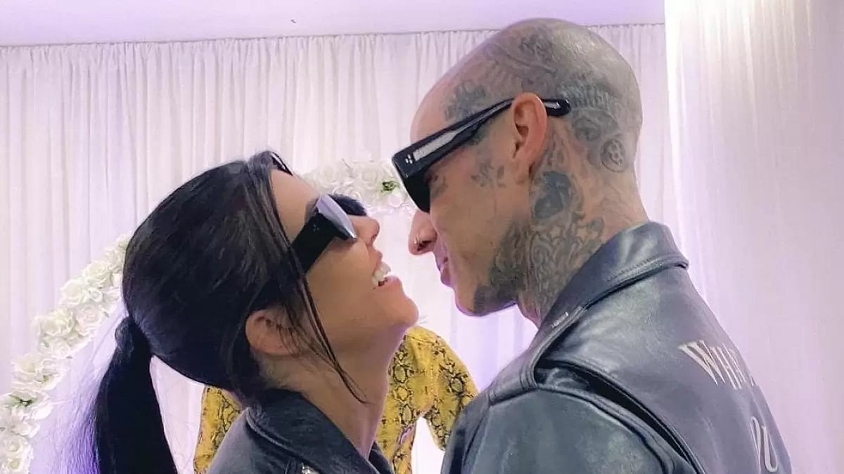 Kourtney Kardashian and Travis Barker.