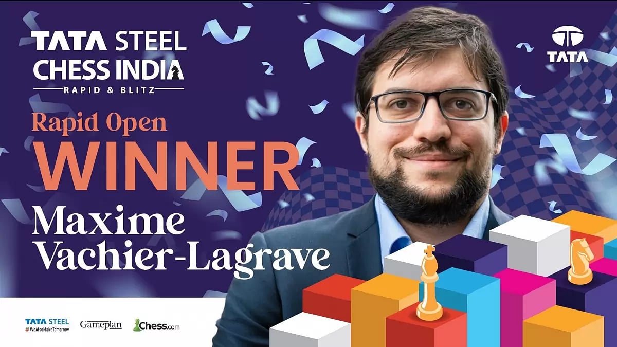 Maxime Vachier-Lagrave claims the 'Tata Steel Chess India 2023' rapid title