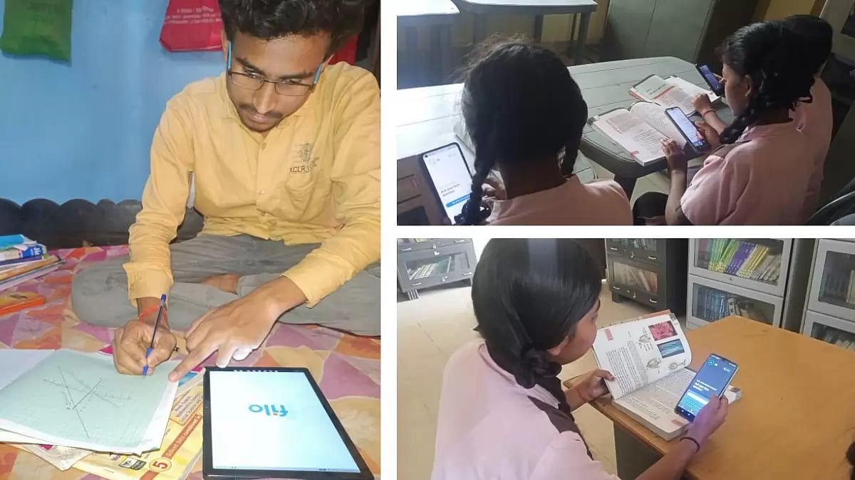 Students using Filo app for studying
