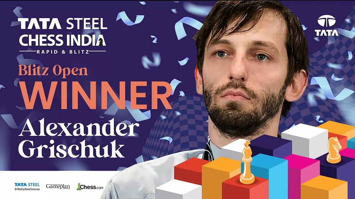 GM Alexander Grischuk won the Tata Steel Chess India - Blitz 2023 with 12/18.