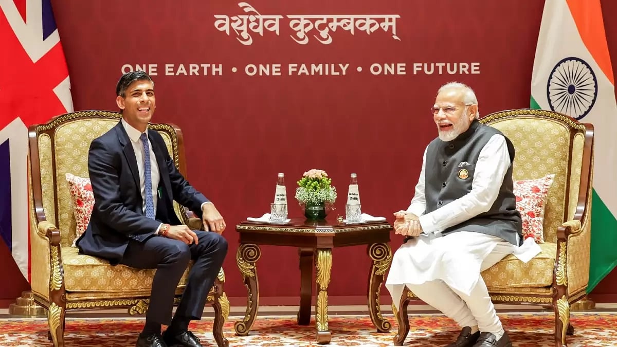Prime Minister Narendra Modi and UK PM Rishi Sunak