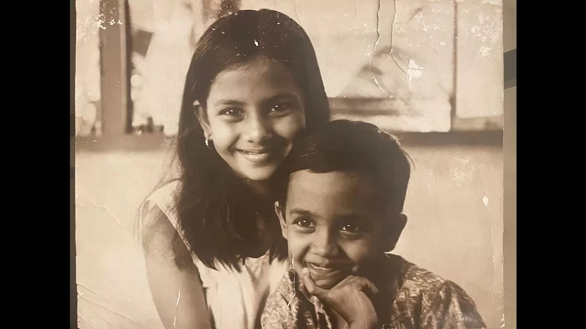 The author at her brother in Bombay, mid 60's